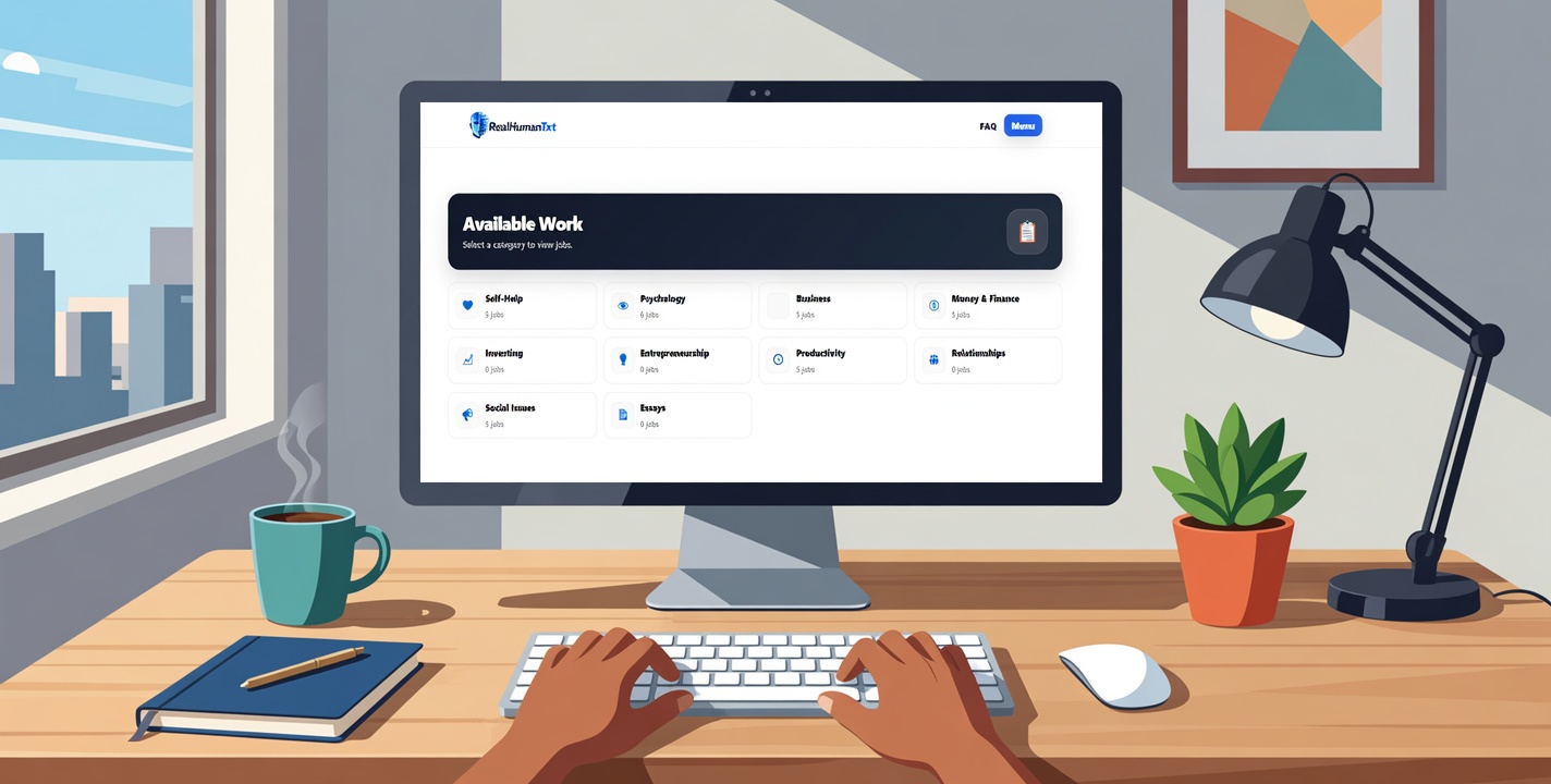 Available Work page preview